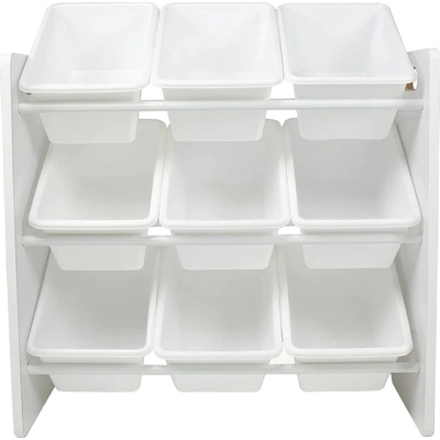 Етажерка с 9 кутии за играчки и книжки Ginger Home - Бяла (JWTR-3006)