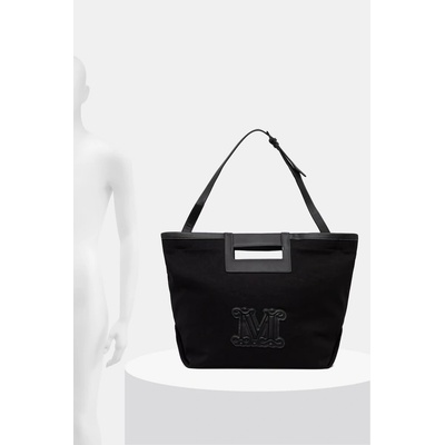 Max Mara Beachwear плажна чанта дамска от памук ECRU (2616511039600)