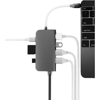 LMP USB-C mini Dock - мултифункционален хъб за свързване на допълнителна периферия за компютри с USB-C (тъмносив)