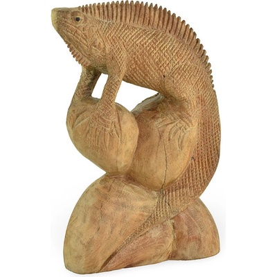 Dřevěná soška Leguán 20 cm - var. A