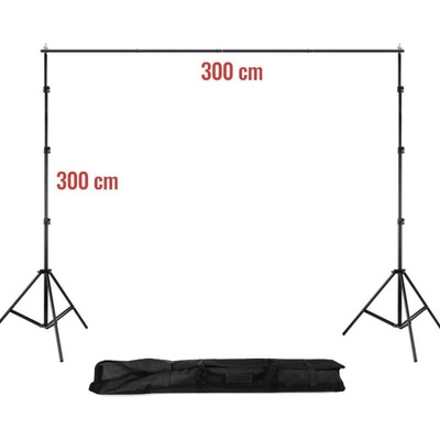 Konštrukcia pre zavesenie pozadia 3 x 3 m, statívy 300 cm + segmentový nosník 300 cm