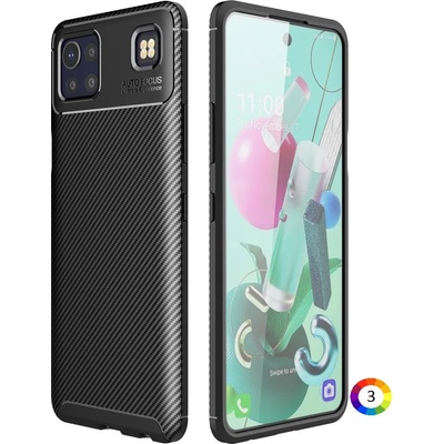 LG K92 5G Удароустойчив Carbon Fiber Калъф и Протектор