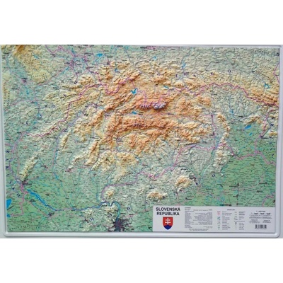 Slovensko - plastická mapa 103 x 73 cm