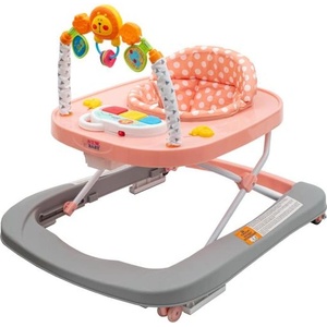 New Baby Детска проходилка със силиконови колела New Baby Forest Kingdom Pink (41914) Проходилка