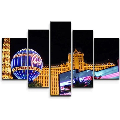 Sablio Obraz - 5-dílný Las Vegas 3 - 125x90 cm