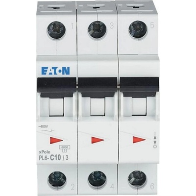 Автоматичен прекъсвач eaton pl6-c10/3, 286599 - 10 a, 3p (286599)