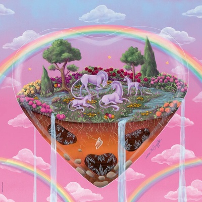 HEYE Štvorcové Tiny Worlds Jednorožci 1000 dielov