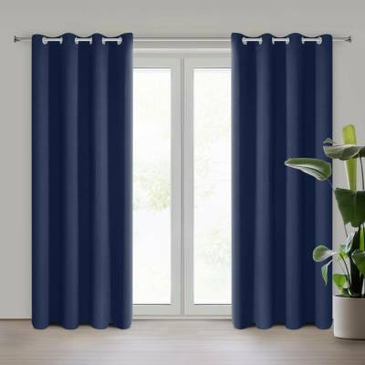 Design 91 ZATEMŇOVACÍ ZÁVĚS NA KROUŽCÍCH PARISA 135X250 CM TMAVĚMODRÁ