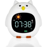 Zopa Силиконов детски будилник с нощна светлина и музика, Owl (ZOP106669)