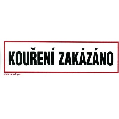 Kouření zakázáno 210x70mm - plastová tabulka