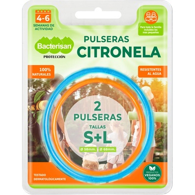Bacterisan Repelentní náramek s citronelou S+L 2 ks