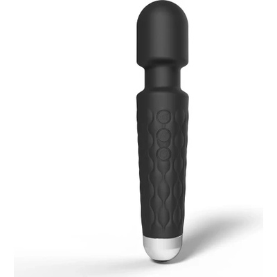 Loving Joy Презаредим силиконов Wand масажор Loving Joy черен