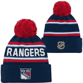 Outerstuff Dětská zimní čepice New York Rangers NHL 3Rd Jersey Jacquard Cuff Pom