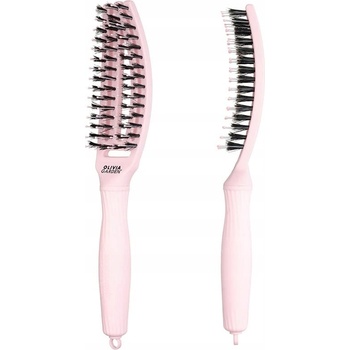 Olivia Garden Fingerbrush Combo Small kartáč pastelově růžový