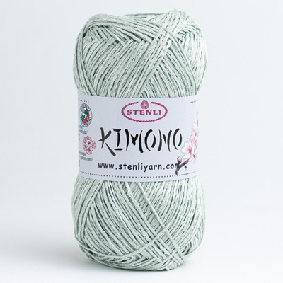 Příze Kimono - 10 zeleno-šedá