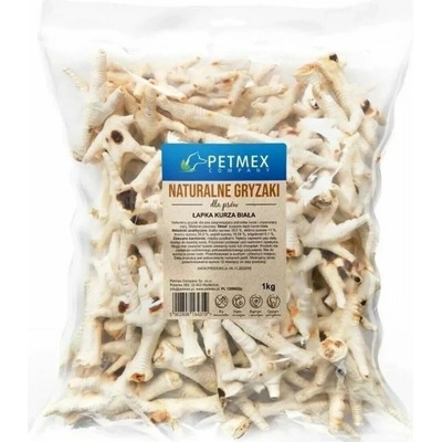 PETMEX Hryzadlá pre psa slepačie labky biele 1 kg