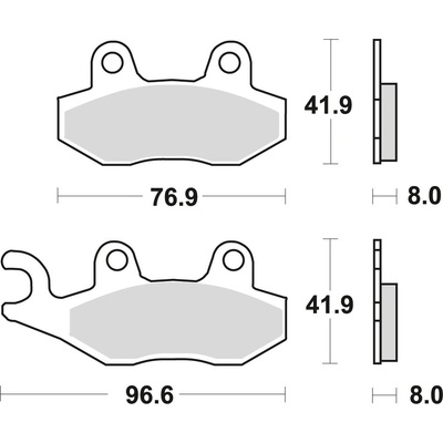 TRW ZF brzdové destičky KH135 KH214 organické APRILIA SX 125 18-, HONDA NSR 150 02-, KAWASAKI KLX 125 10-13, KDX 250 90-94, KLX 250 09-17, KLF 300 89-07, H2 1000 18-, YAMAHA WR 125 91-97, TT 350 91-95 – Hledejceny.cz