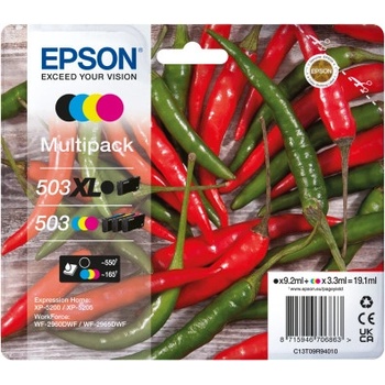 Epson Мастилена касета, EPSON, Tinte T09R94010 503XL Multipack 4er-Pack, Черен (C13T09R94010)