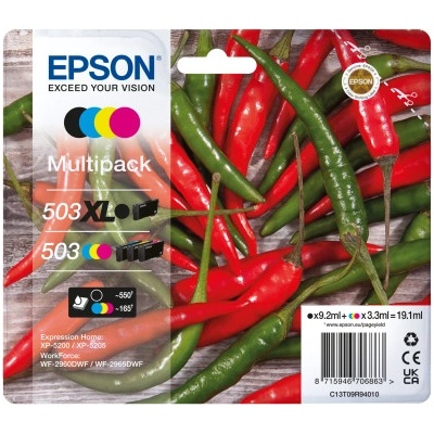 Epson Мастилена касета, EPSON, Tinte T09R94010 503XL Multipack 4er-Pack, Черен (C13T09R94010)