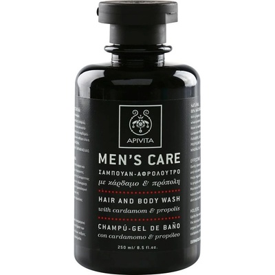 Apivita Men's Tonic Shampoo & Shower Gel Cardamom & Propolis šampon a sprchový gel 2 v 1 250 ml