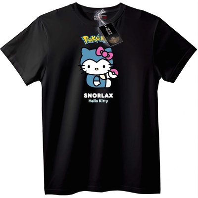 NOONEBRAND Тениска Hello Kitty x Snorlax от Pokémon - L, White