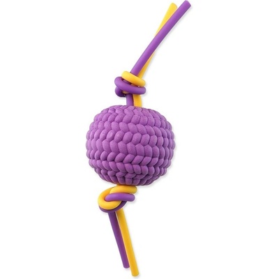 Dog Fantasy hračka loptička + flexi laná TPR pena 22 cm