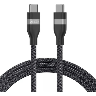 Anker Кабел за бързо зареждане за устройства с USB-C порт - Anker USB-C to USB-C Cable 240W (90 см) (черен) (A82E2H11)