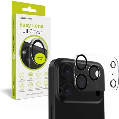 Предпазна плочка за камерата на iPhone 17 Pro - Mobile Origin Easy Lens Tempered Glass Camera Lens Protector (прозрачен) (FRL-LGFC-i17Pro-CLR)