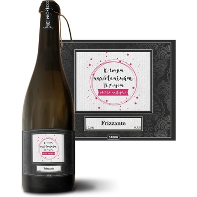Sablio K tvojim narodeninám ti prajem všetko najlepšie Prosecco biele suché šumivé víno 10,5 % 0,75 l (holá fľaša)