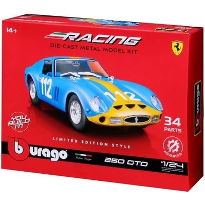 Bburago Ferrari Racing Model KIT stavebnica GTO 250 Blue 1:24