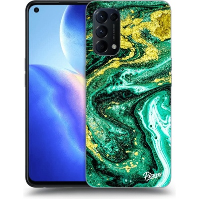 Pouzdro Picasee ULTIMATE CASE OPPO Reno 5 5G - Green Gold