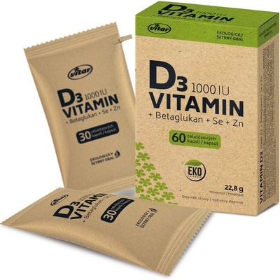 Vitar Vitamin D3 1000IU na podporu imunitného systému 60 kapsúl