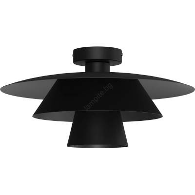 Luminex Плафон PLATO 1xE27/15W/230V, Ø 32 см, черен (LU4493)