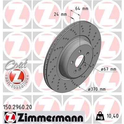 Brzdový kotúč ZIMMERMANN 150.2960.20 (150296020)