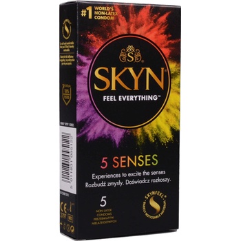SKYN 5 Senses - микс от презервативи без латекс (5 бр. )
