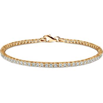 SAVICKI Златна тенис гривна, 585, кубичен цирконий, 2.3 мм, 19 см