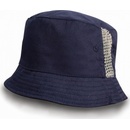 Result Headwear Bavlněný klobouček s větracími očky a síťovanou vsadkou po stranách modrá námořní