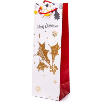 Vianočná darčeková taška na víno Merry Christmas