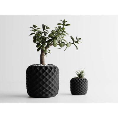 Кашпа Diamond черен мат