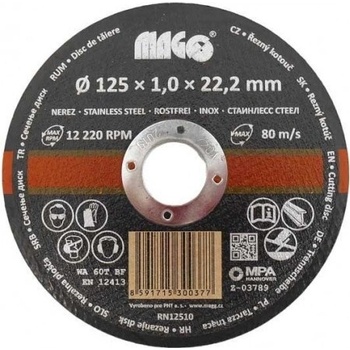 Magg Řezný kotouč 125 x 1,0 x 22,2 mm RN12510