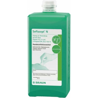 Softasept® N rychlý dezinfekční alkoholový přípravek na pokožku 1000 ml