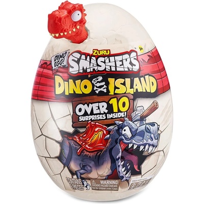 Детска играчка Zuru - Smashers Dino Island: Епично яйце с червен динозавър (7487)