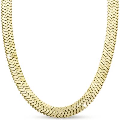 Biju Hladký řetízek pozlacený 14k zlatem 3002562