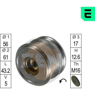 Voľnobeżka alternátora ERA ZN5505
