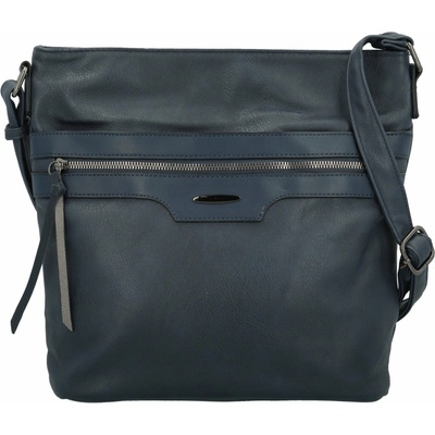 Trendy dámská koženková crossbody kabelka Hazel modrá