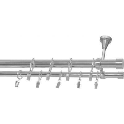 Rolmajster Kovová záclonová tyč Nehrdzavejúca oceľ Stropná 25 mm 250 cm