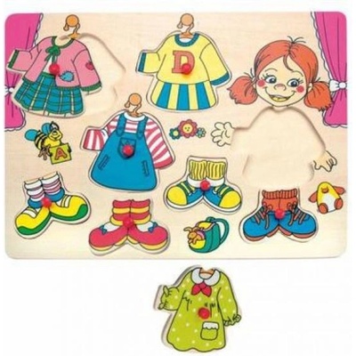 Woodyland Puzzle на дъска - обличане (90319)