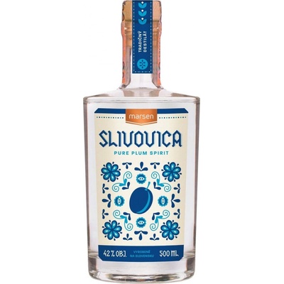 Marsen Slivovica Traditional 42% 0,5 l (čistá fľaša)