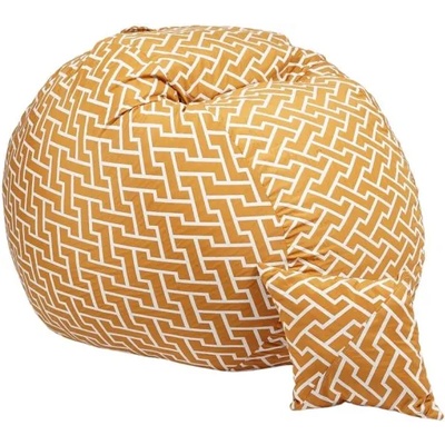 Pufrelax Комплект Барбарон и декоративна възглавница 600л. King Size, Zippity Orange, Перящ се калъф, Пълнеж с микс от мемори пяна и дунапрен, Гама Premium