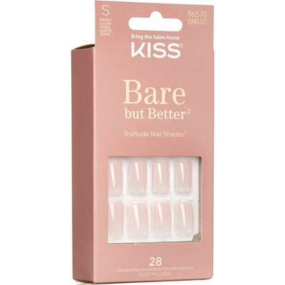 Kiss Umělé nehty bez šmrncu (velikost S) 1 balení (28 ks)